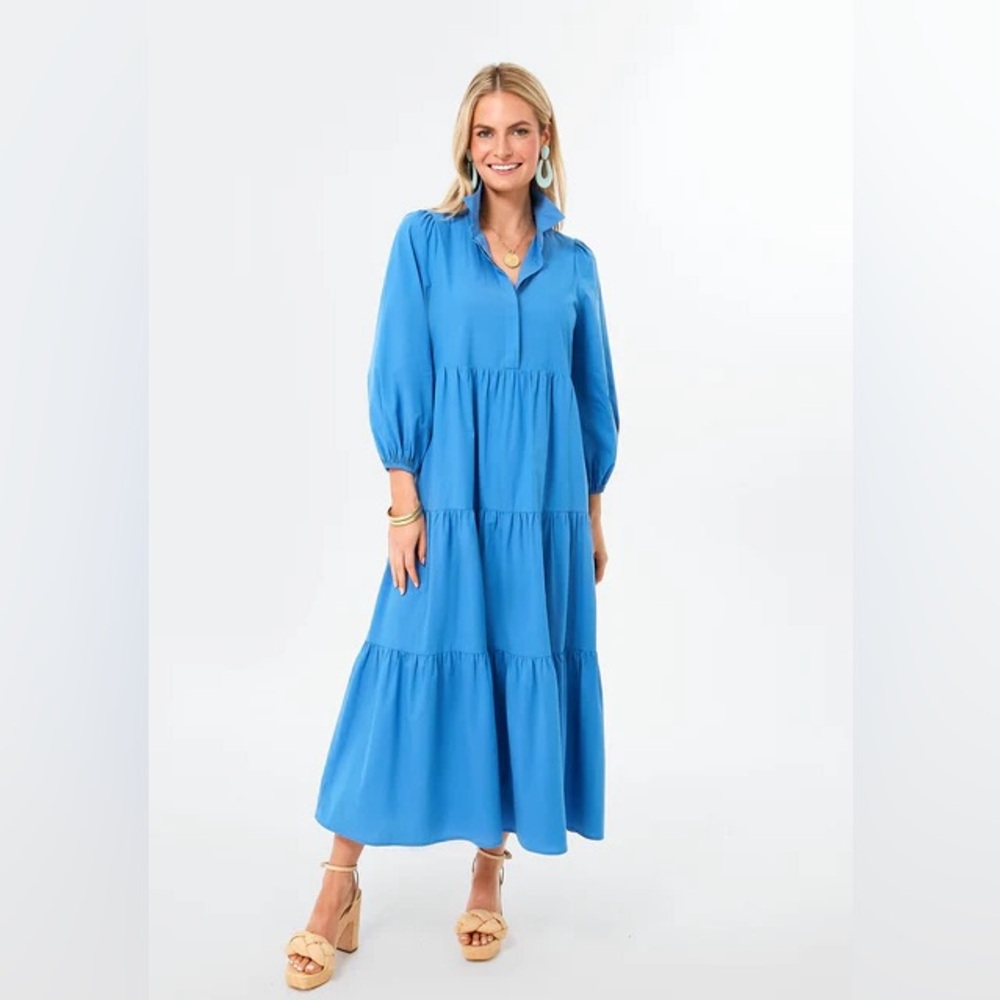 Tuckernuck Pomander Place Cyprus Blue Mabel Maxi Dress